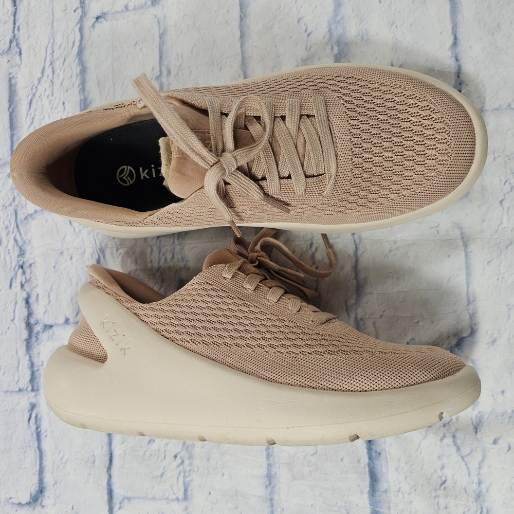 Kizik Roamer Hands Free Sneakers Men 9 Women 10.5 Dusty Rose Pink Knit Slip On